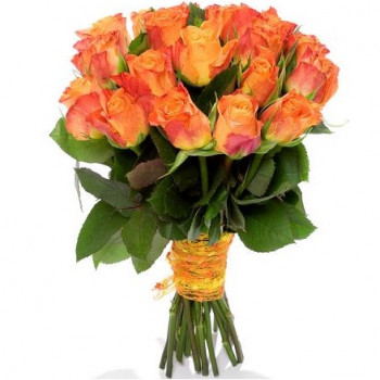 Oranžas rozes 40 cm (19 rozes)