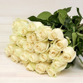 White roses 50 cm (select number of roses in bouquet)