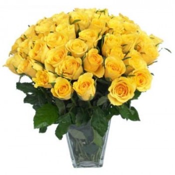 51 желтая роза 40 см