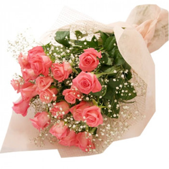 Букет розовых роз 50 см